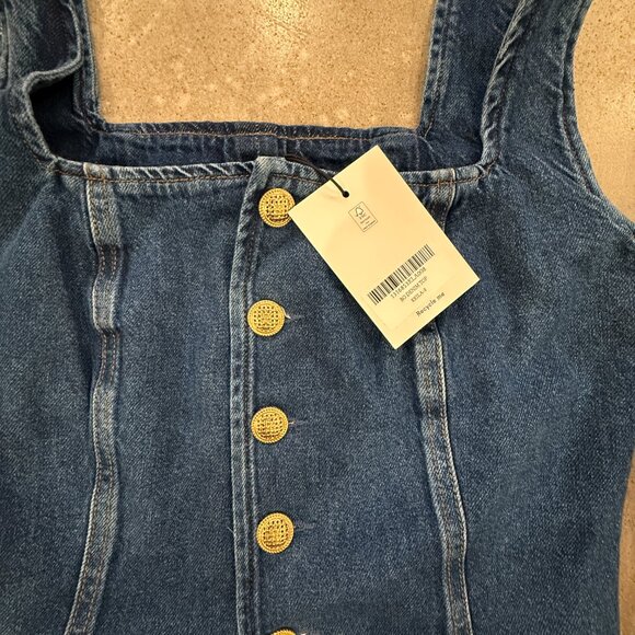 Reformation Bo Denim Top New with tags! $180 retail Size 8 Denim tank - Picture 5 of 5
